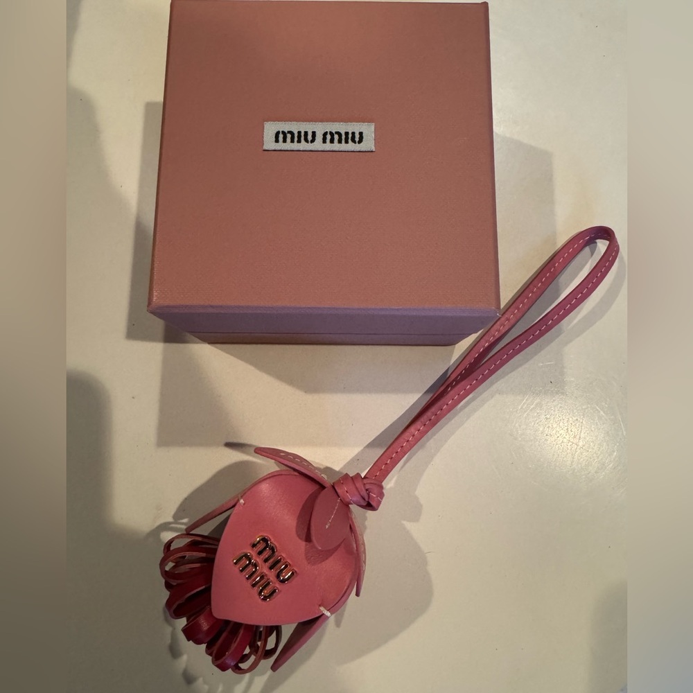 Miu Miu Pink Leather Bag Charm